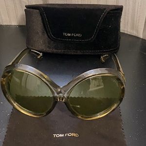 Tom Ford Ali TF0221 Round Oversized Sunglasses